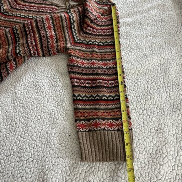 Talbots Fair Isle Wool Blend Button Up Cardigan Sweater 3/4 Sleeve sz L Soft - Picture 8 of 8